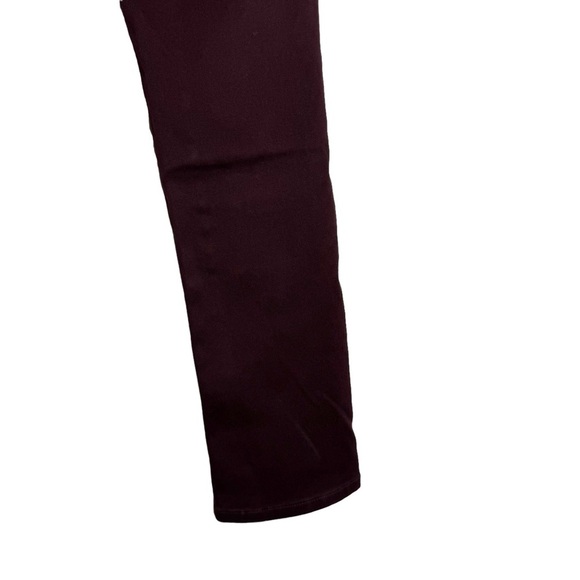 NYDJ Sheri Slim High Rise Straight Leg Stretch Jeans Burgundy Jeans Denim 2 - Picture 14 of 16